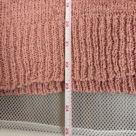 Philosophy Pink Cotton Knit V-Neck Sweater Size Large EUC Soft Oversized Boho - Picture 12 of 12